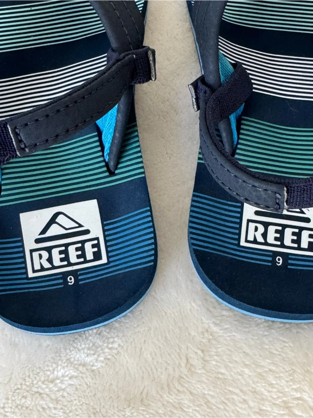 Reef Kids Navy Blue Striped Flip Sandals